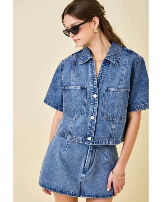 Day + Moon Blue Dani Top
