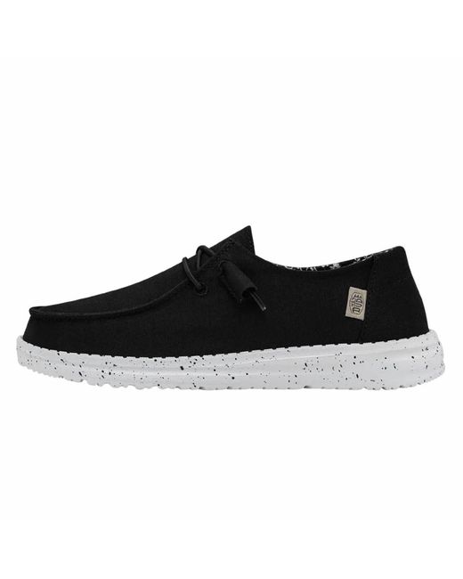HeyDude Black Wendy Classic Slip On Shoes