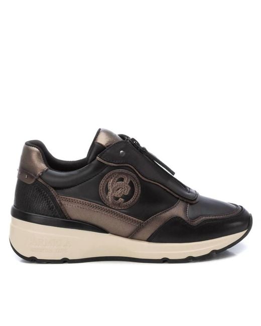 Xti Black Leather Sneakers
