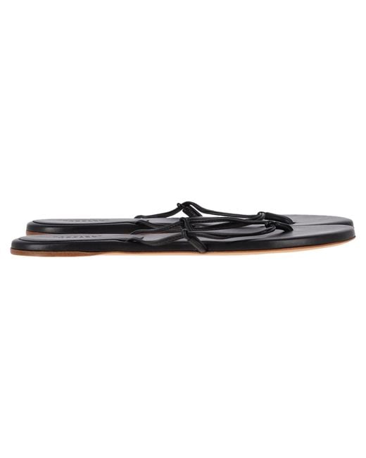 Gabriela Hearst Black Flip Flop Sandals