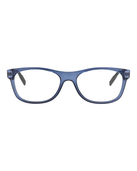 Montblanc Blue Square-Frame Injection Optical Frames for men