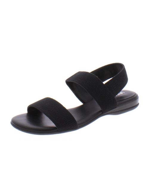 Vaneli Black Yoel Open Toe Strappy Slingback Sandals