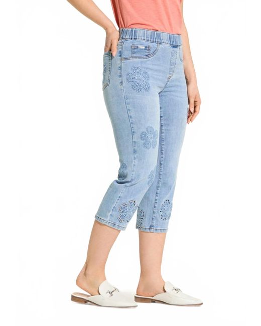 Fdj Blue Pull On Capri