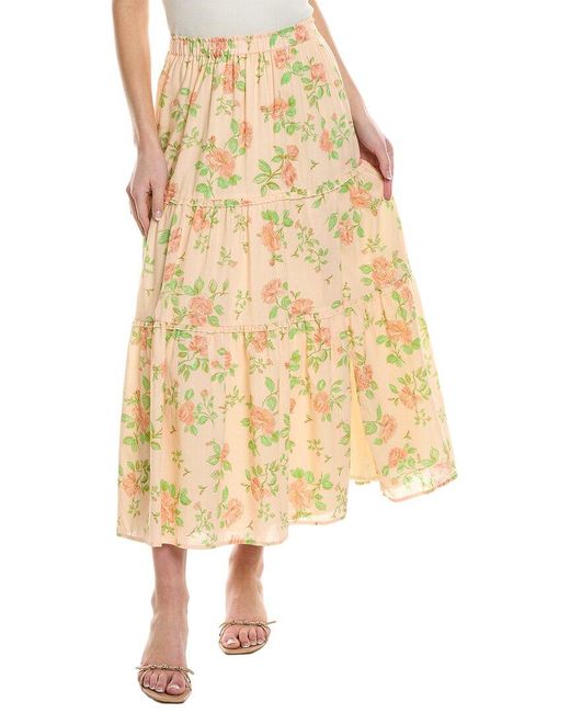 Saltwater Luxe Yellow Floral Maxi Skirt