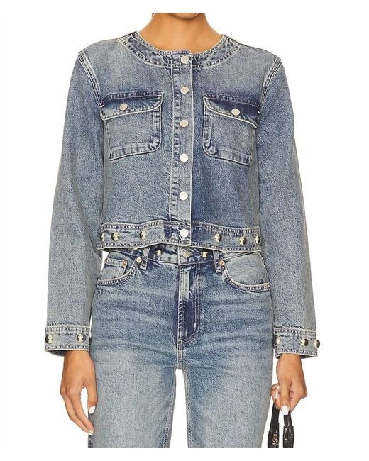 Rails Blue Capistrano Cropped Jacket