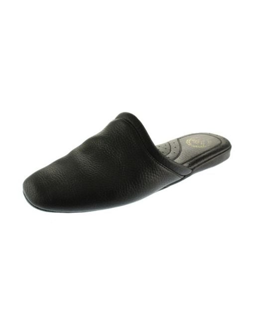 L.B. Evans Aristocrat Leather Scuff Slippers in Black for Men Lyst