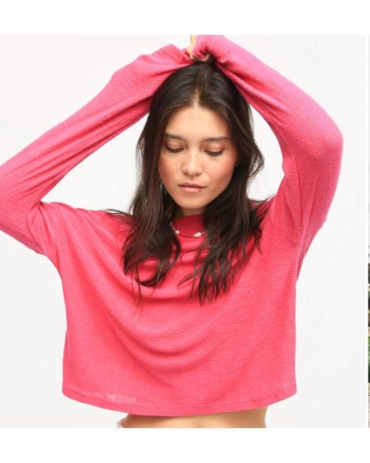 Electric and Rose Pink Lane Long Sleeve Top