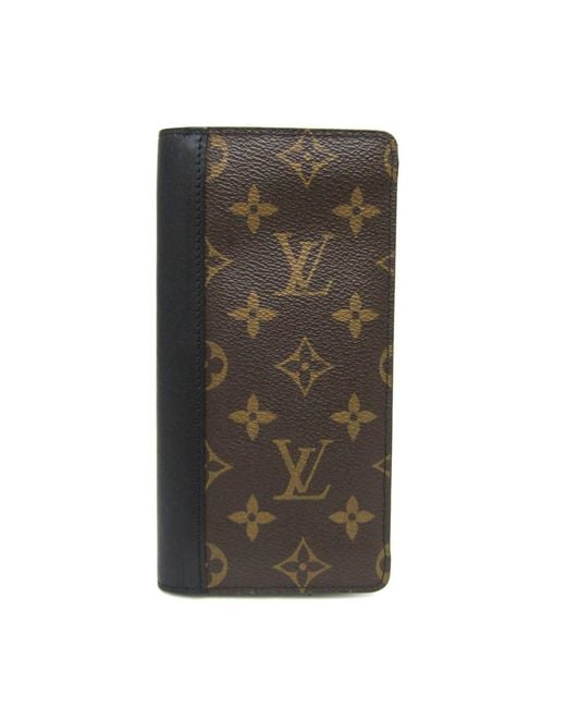 Louis Vuitton Brown Brazza Canvas Wallet (pre-owned) for men