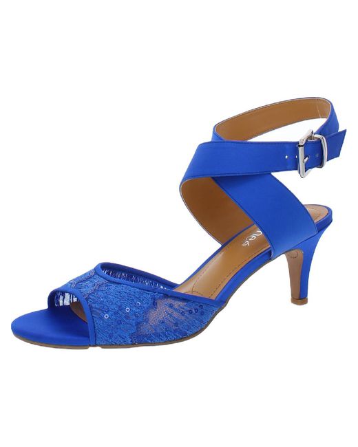 J. Rene Soncino Lace Strappy Heel Sandals in Blue Lyst