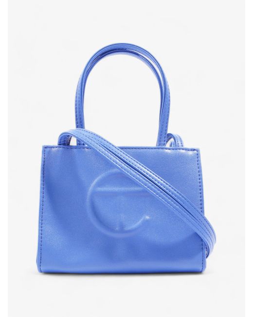 Telfar Blue Shopping Tote Polyurethane Crossbody Bag