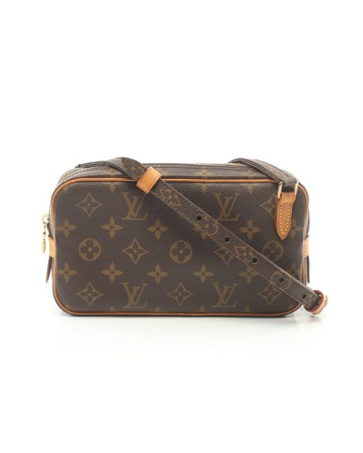 Louis Vuitton Brown Marly Bandouliere Monogram Shoulder Bag Pvc Leather