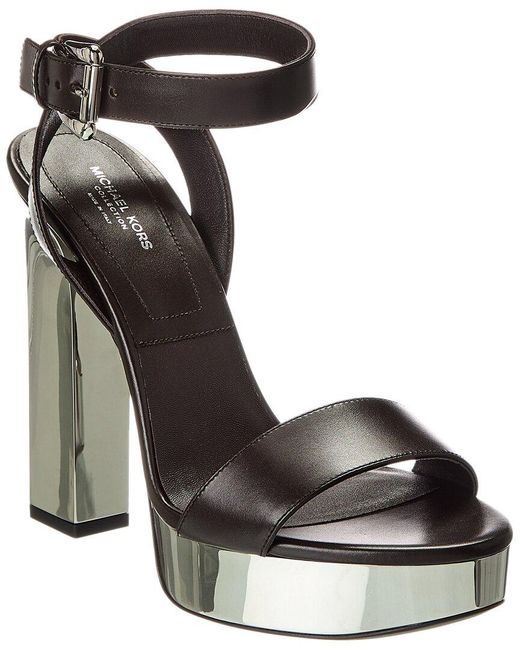Michael Kors Black Collection Annabelle Runway Leather Sandal