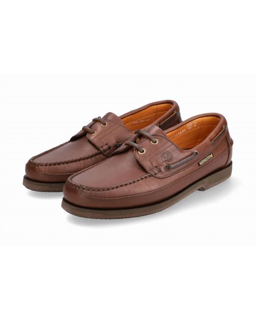 Mephisto Brown Hurrikan Boat Shoe for men