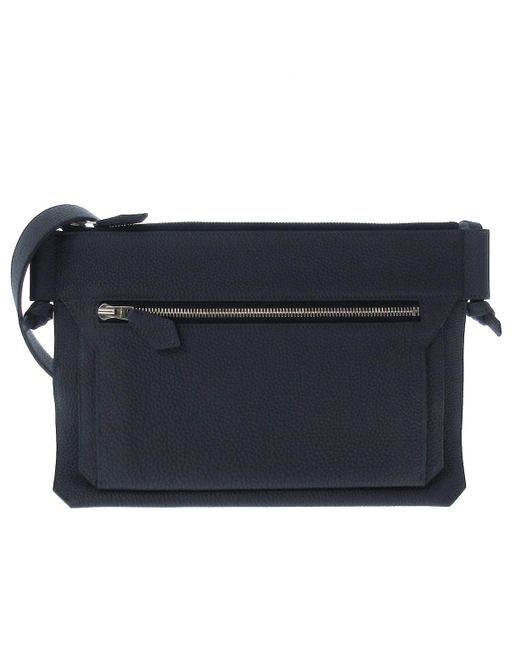 Hermès Blue Ultrapla Leather Shoulder Bag (pre-owned)