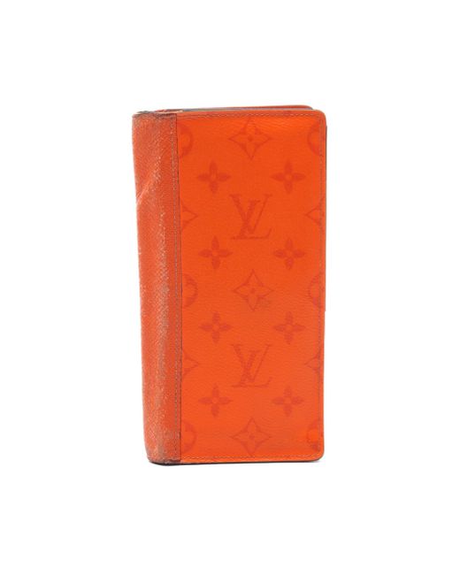 Louis Vuitton Orange Portefeuil Brother Nm Taigarama Bi-fold Long Wallet Pvc Leather