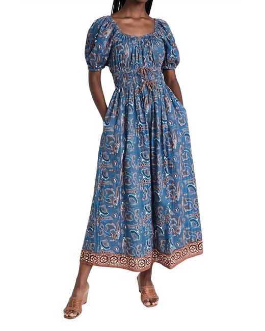 Cleobella Blue Rhea Ankle Dress