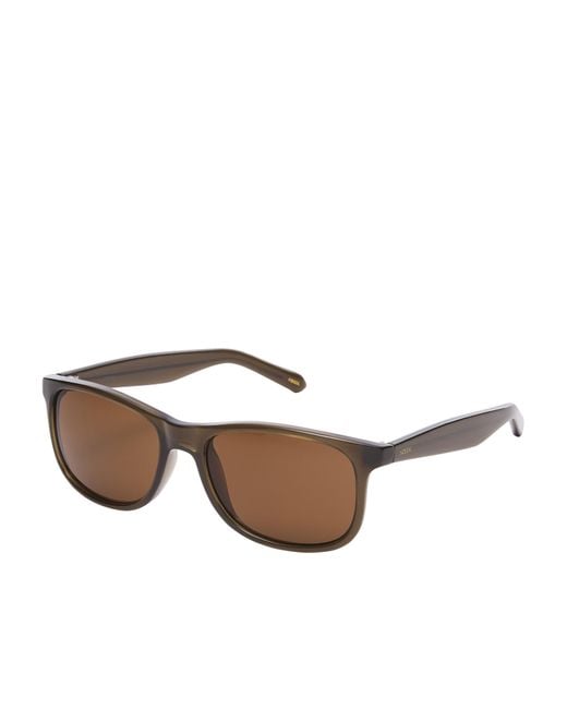 Fossil Brown Square Sunglasses for men