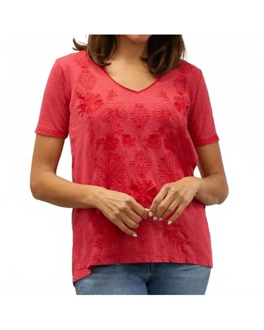 Caite & Kyla Red Marya Tee