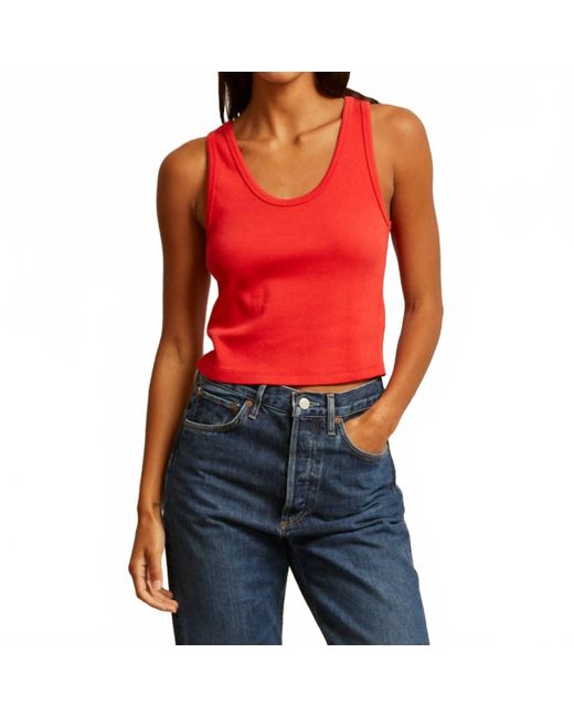 PERFECTWHITETEE Red Blondie Rib Tank Top