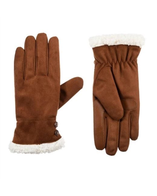 Isotoner Brown Smartdri Smartouch Microfiber Gloves