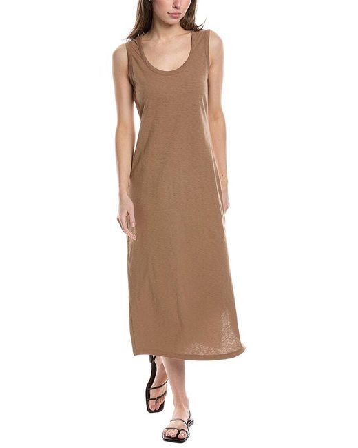 Theory Natural Scoop Neck Midi Dress