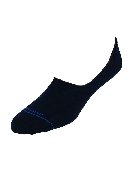 Marcoliani Blue Pima Cotton Solid Invisible Touch Sock Liners for men