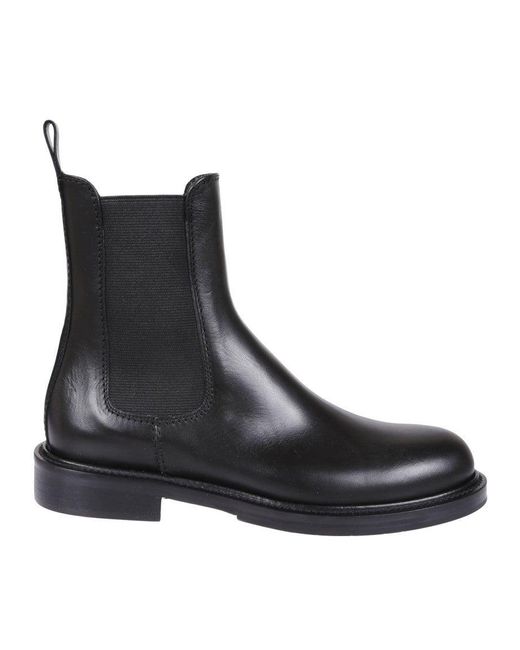 Guglielmo Rotta Black Peg Ankle Boot