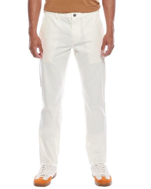 Theory White Zaine Canvas Pant for men