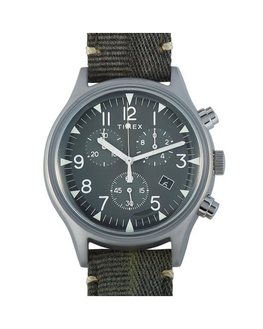 Mk1 steel chronograph clearance 42mm fabric strap watch