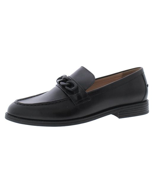 Cole Haan Black Stassi Chain Loafer Leather Slip On Loafers