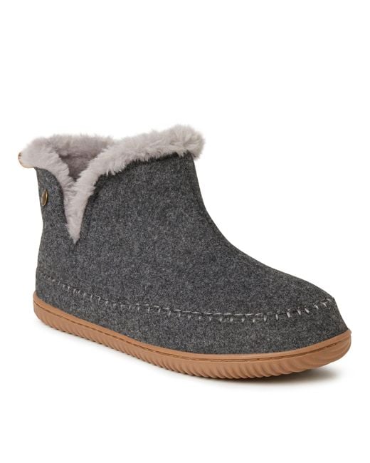 Dearfoams Gray Alpine By Brixen Bootie Slipper for men