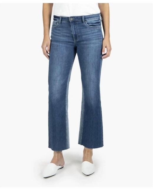 Kut From The Kloth Blue Kelsey High Rise Ankle Flare Jean