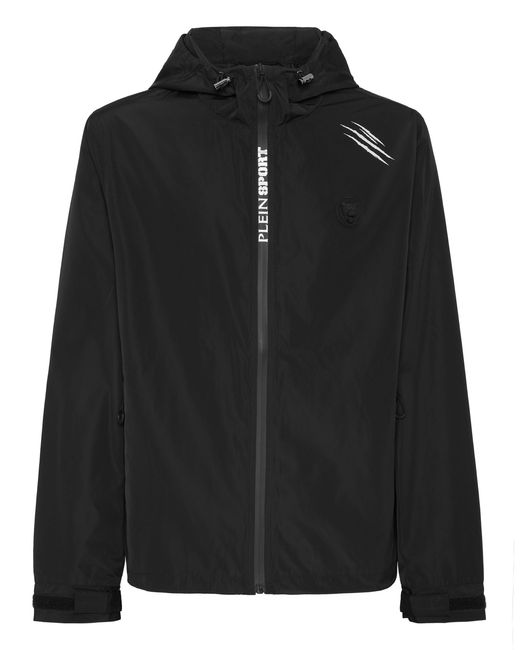 Philipp Plein Black Nylon Windbreaker for men