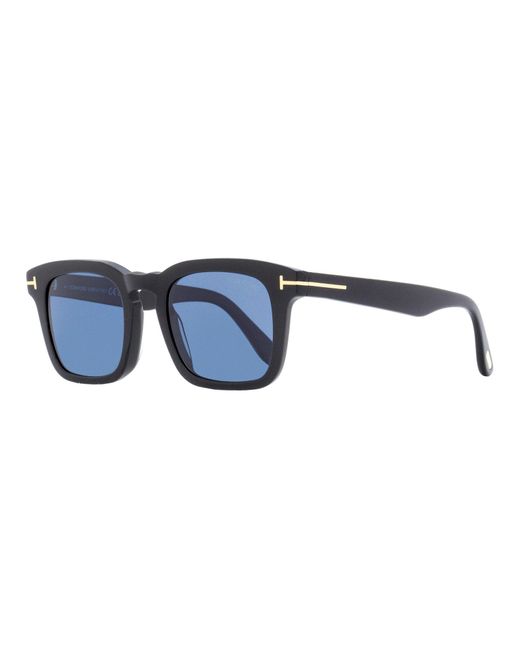 Tom Ford Blue Square Sunglasses Tf751 Dax 01v Black 50mm for men