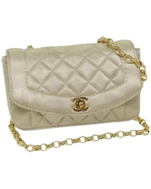 Chanel Metallic Mini Matrasse Chain Shoulder Bag Silk Shoulder Bag (pre-owned)