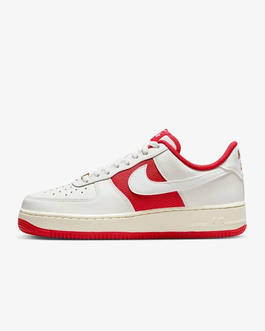 Nike White Air Force 1 '07 Fn7439-133 Red Milk Low Top Sneaker Shoes Opp88 for men