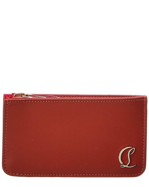 Christian Louboutin Red Loubi54 Leather Card Holder