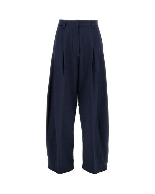 THE LATEST Blue Wide Trousers With Side Pockets