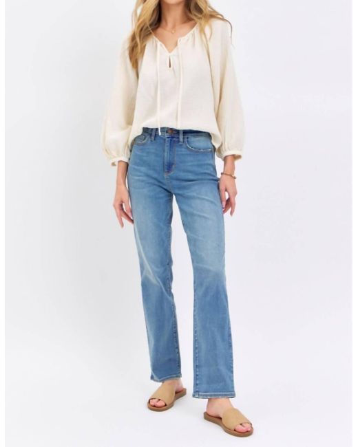 Judy Blue Blue High Waist Straight Vintage Jeans