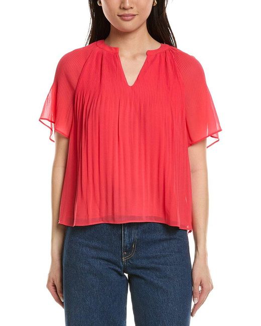 Philosophy Red Release Pleat Blouse