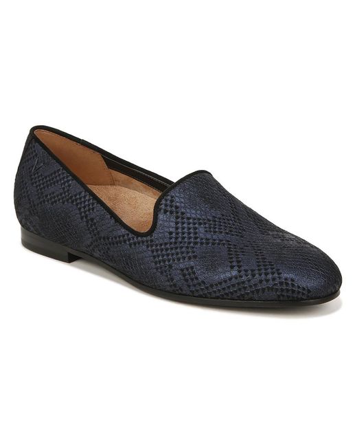 Vionic Blue Willa Ii Leather Snake Print Loafers