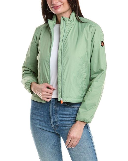 Save The Duck Green Anika Short Jacket