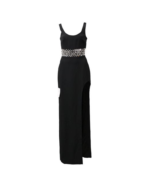 David Koma Women's Black Embellished Maxi Cady Dress Gown