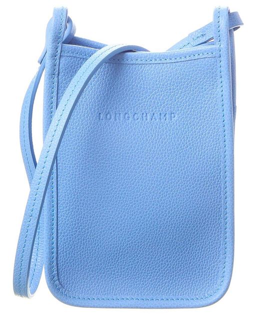 Longchamp Blue Le Foulonne Leather Crossbody