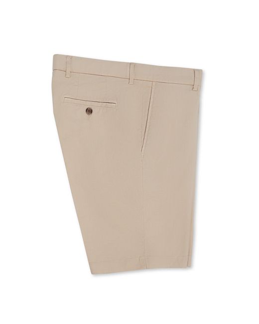 Scott Barber Natural Cotton/linen Stretch Short for men