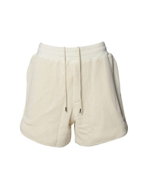 Wales Bonner Natural Jersey Ivory Perforated Song Bermuda Shorts for men