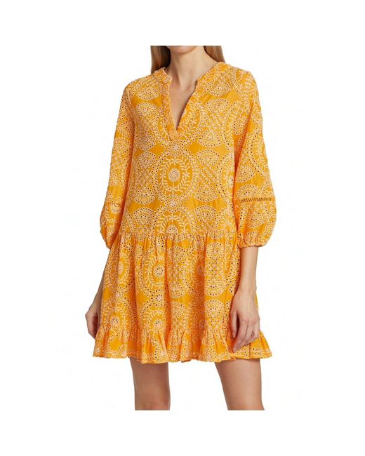 Shoshanna Orange Umbrella Mini Dress