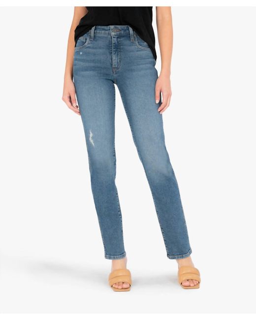 Kut From The Kloth Blue Chrissie High Rise Cigarette Leg Ankle Jeans