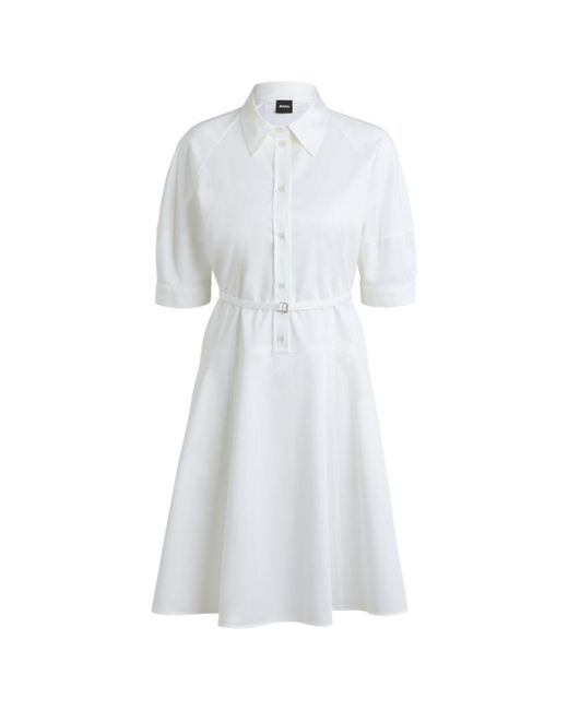 Boss White Shirt Dress