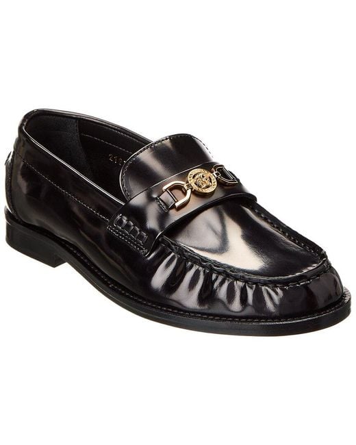 Versace Black Leather Loafer